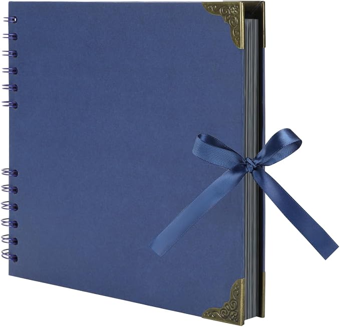 LOYALBOOK 8 x 8 inch DIY Scrapbook Album 60Pages For Wedding Family Photo | Nice Thick Sturdy&Well-Made Good Value Craft Parties Birthday Dinners Graduation Ceremonies Diplomas Storage by LOYAL+BOOK