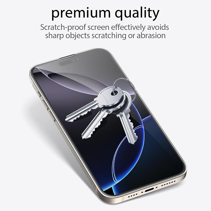 3 Pack Privacy Screen Protector for iPhone 16+3 Pack Camera Lens Protector with Tempered Glass,Touch Sensitive and Case Friendly(iP-16 - Image 6