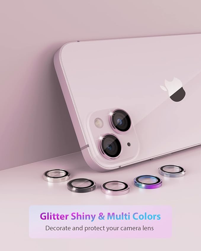 Camera Lens Protector Compatible for iPhone 13 & iPhone 13 Mini Camera Cover Premium 9H Tempered Glass [Anti-Scratch] 99.99% Transparency for iPhone 13 & iPhone 13 Mini, Pink - Image 6