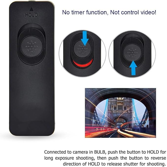 Kiwifotos Remote Control Shutter Release for Panasonic ZS99/TZ99 S9 G100D | With Extension Cord, Cable Length 6.56ft, Remote Switch for Long Exposure, Anti-Shake, No Battery Required - Image 4