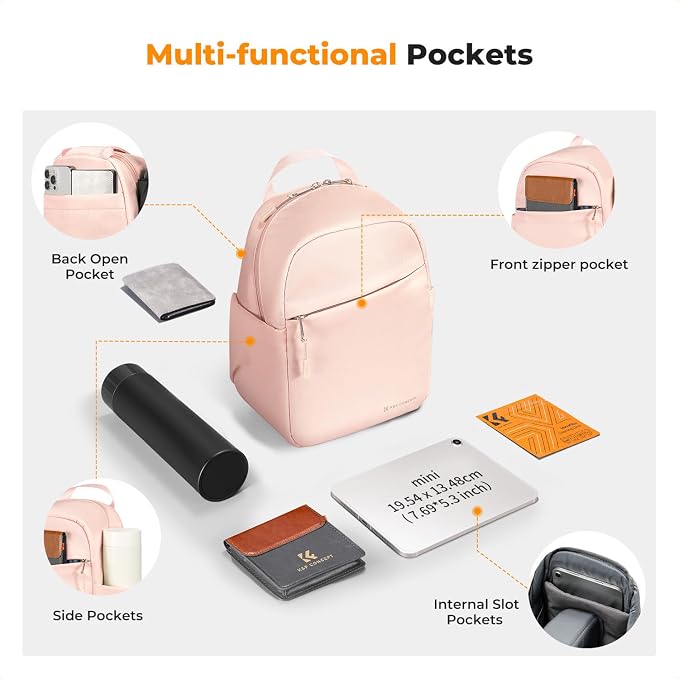 K&F CONCEPT Camera Sling Bag, Compact Crossbody Bag for DSLR Mirrorless | Lightweight Fabric, with Tripod Holder, Quick Access & Custom Dividers, Men & Women, for Sony Canon Nikon, Pink, BS06 - Image 3