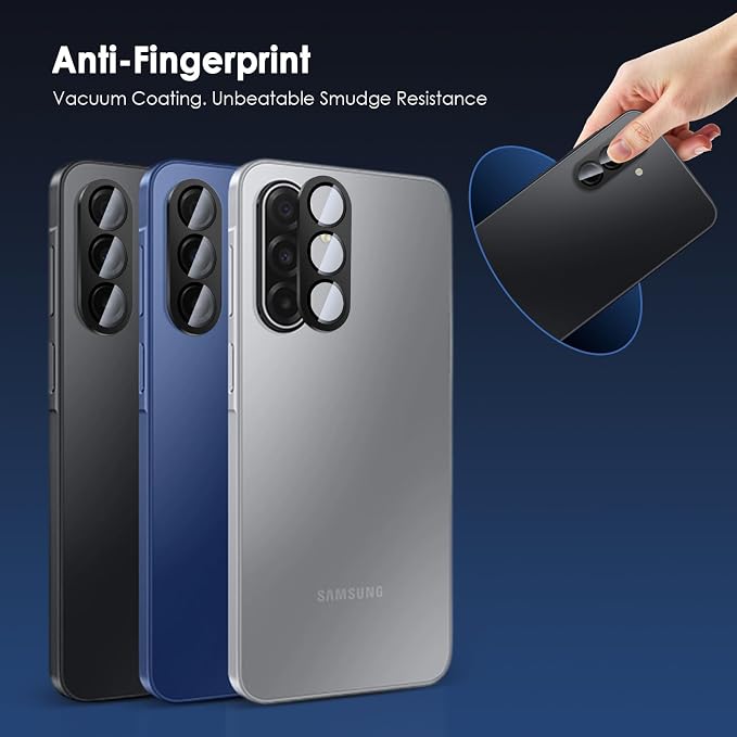 Camera Lens Protector for Samsung Galaxy A17, Black | AR+AF, 9H Tempered Glass, Individual Metal Ring, Anti Glare, Fall Protection, Camera Screen Cover - Image 6