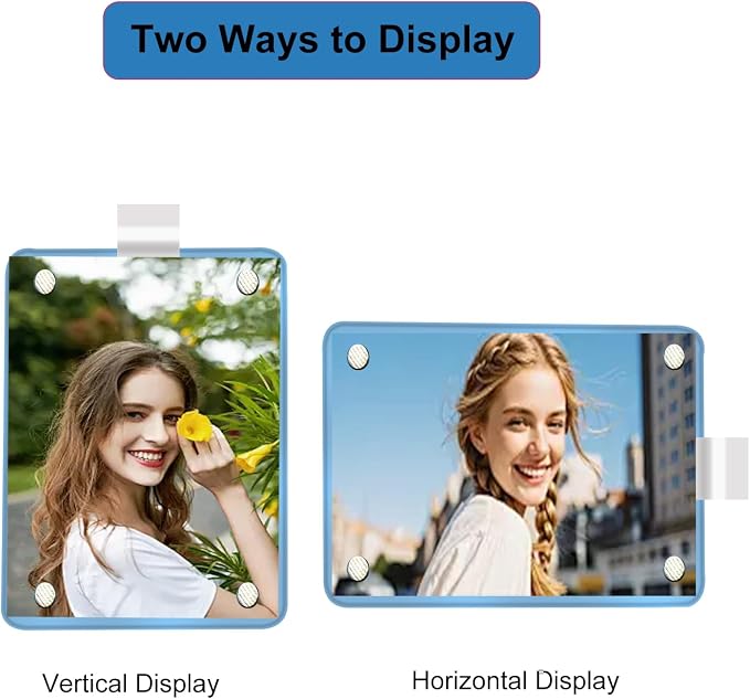 HINGTAI 2Pcs Car Picture Holder Visor Photo Clip Acrylic Magnetic Personalized Car Accessories Vertical Horizontal Display for Adding Family or Personal Photos - Image 3