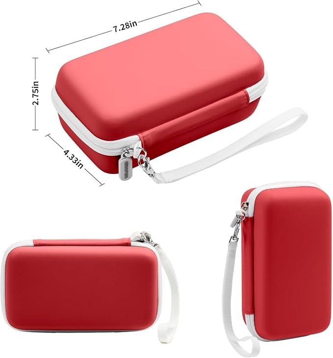 Kids Film Camera Case, Travel Storage Bag for Girls Boys | for ESOXOFFORE for Dylanto for Anchioo for WEEFUN for GKTZ for Amzelas for Mafiti, Mesh Pocket, Wrist Strap, Red - Image 5