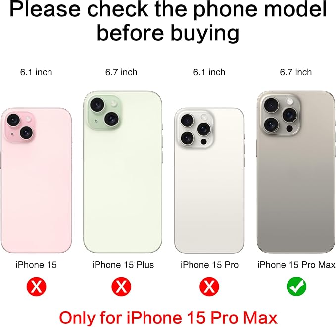 ASDAWN Back Rear Camera Lens Glass Replacement for iPhone 15 Pro Max 6.7 Inches with Pre-Installed Adhesive, ASDAWN Back Camera Lens Glass kit with Installation Manual + Repair Tool Set - Image 2