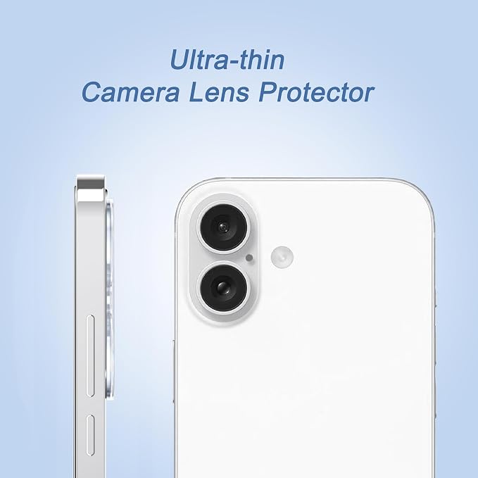 Ailun Screen Protector + Camera Lens Protector for iPhone 16, 3+3 Pack | 6.1 inch, Installation Frame, Case Friendly, Tempered Glass Film, Not for iPhone 16e/16 Pro/Plus/Pro Max - Image 4