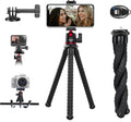 Mini Flexible Tripod with Remote for Phone & Camera | Flexible Octopus Legs, Bluetooth Remote, 1/4" Screw & Cold Shoe, Hidden Phone Holder, GoPro Adapter for Action Cam by Famall