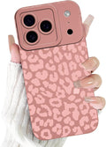 Cute Pink Cheetah Print Phone Case for iPhone 17 Pro 6.3" | Aesthetic Leopard Pattern Design Cover Full Camera Lens Protective Shockproof Soft Slim TPU Funda for Women Girls by Unknown