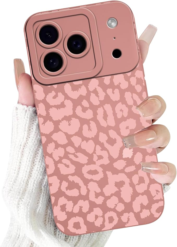 Cute Pink Cheetah Print Phone Case for iPhone 17 Pro 6.3" | Aesthetic Leopard Pattern Design Cover Full Camera Lens Protective Shockproof Soft Slim TPU Funda for Women Girls by Unknown