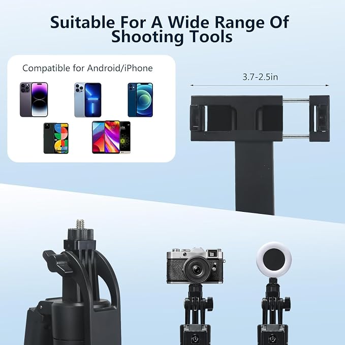 Auto Face Tracking Tripod for iPhone & Android with 2 LED Fill Lights | 360° Rotating Phone Tripod, 70.9″ Selfie Stick for Video Recording, Live Streaming - Image 5