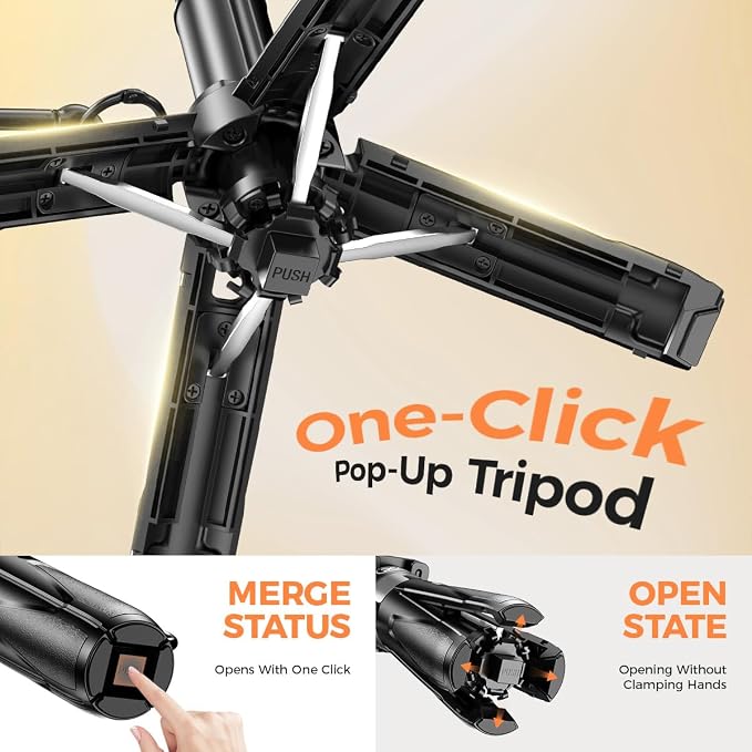 Multifunctional Mini Phone Tripod for Magsafe, Magnetic Chuck＆ Clip Pocket Size Magnetic Selfie Stick for iPhone with Remote, Extendable Cell Phone Small Tripod Magnet Stand for All Smartphones - Image 5