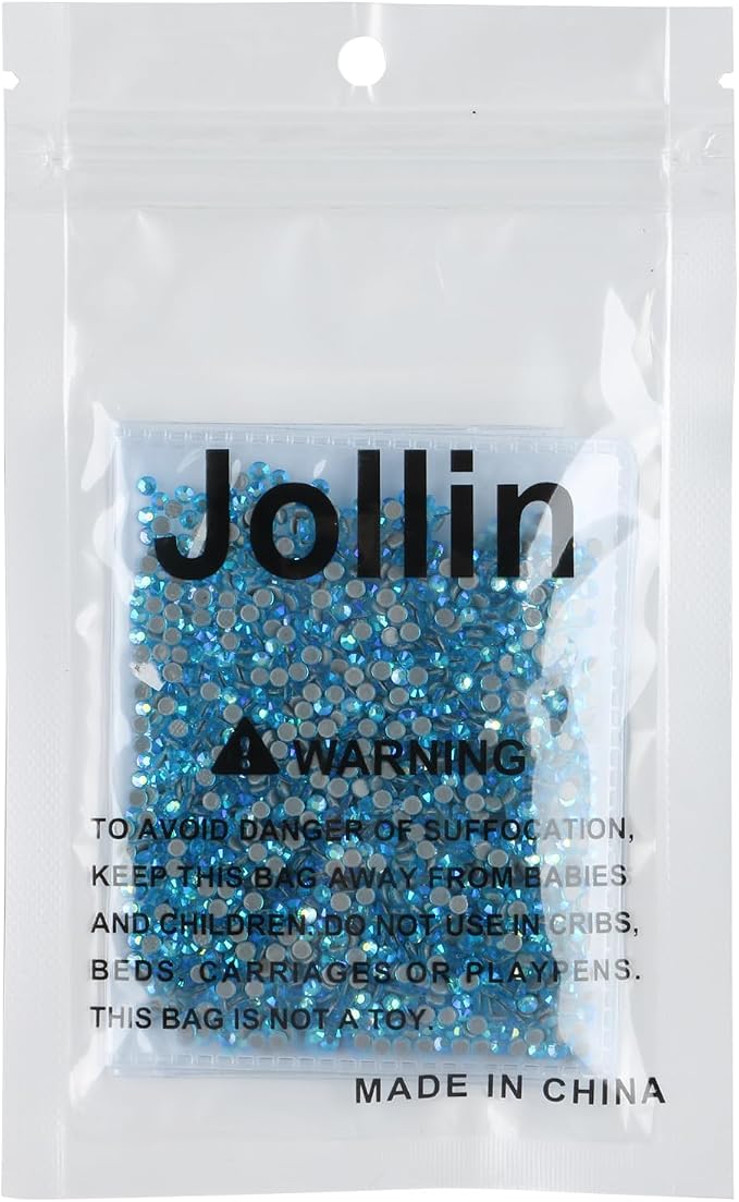 Jollin Hotfix Rhinestones Flatback Crystal Gems 2.4mm SS8, Aquamarine AB | 2880pcs Hot Fix Crystals Glass Rhinestones for Bedazzling, Crafting, Clothes, Shoes & Accessories DIY Decoration - Image 7