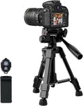 Mini Tripod for Camera,Camera Tripod Small,Small Tripod for Camera | 25" Aluminum Alloy Portable Tabletop Tripod with 3-Way Pan-Tilt Head and Phone Holder for DSLR Cameras and Phones by Kalofaye