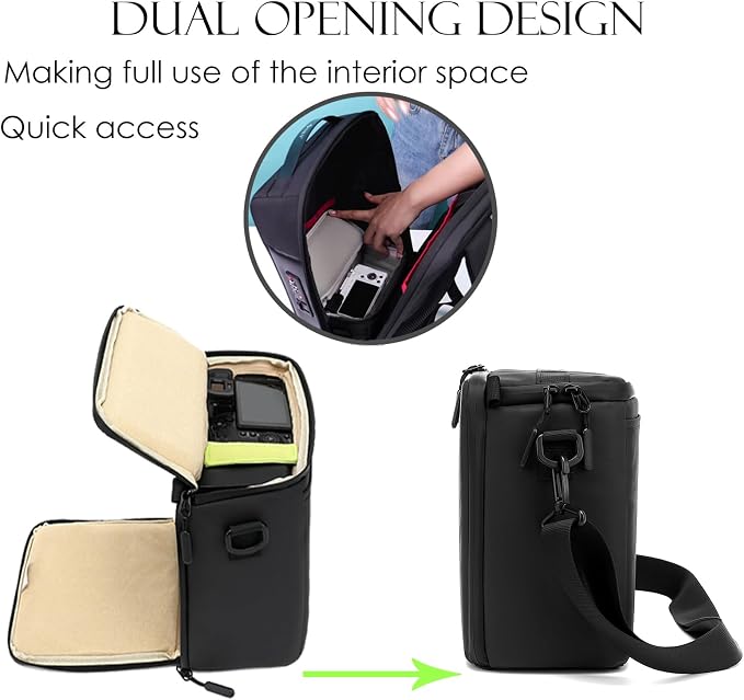 Mini SLR Camera Insert Bag,Shockproof &Pressure-proof Dual Opening Camera Lens Cube Case Bag,Digital DSLR Mirrorless Cameras Accessories Storage Pouch Compatible for Canon,Sony,Fuji (XXS Gray) - Image 7