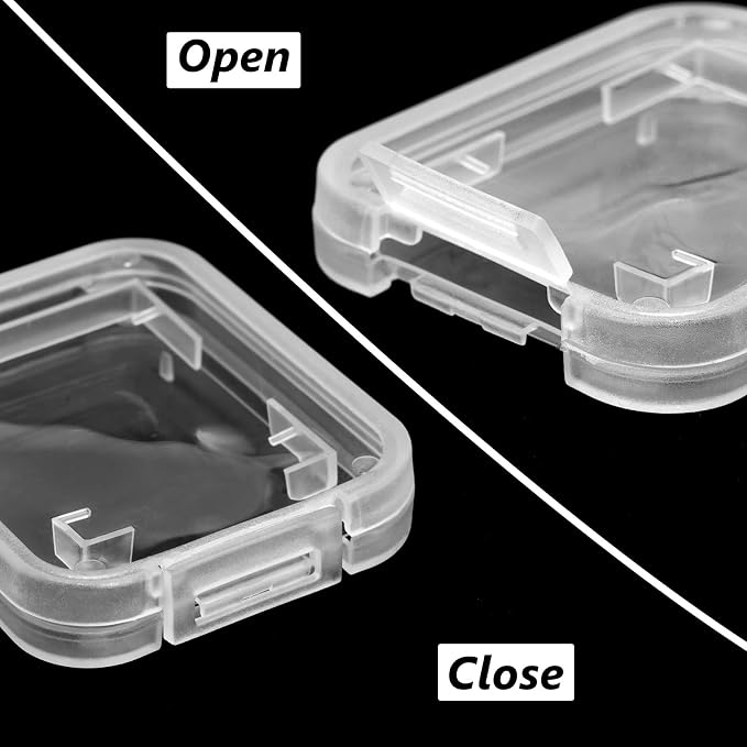 Transparent Standard SD SDHC Memory Card Case Holder Box Storage Boxes (Pack of 10) - Image 4
