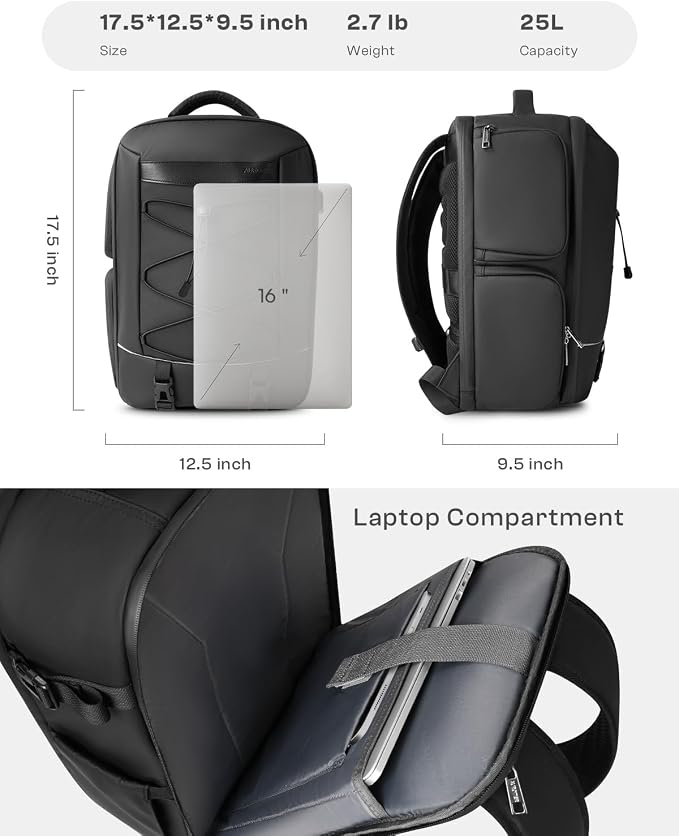 Camera Backpack, DSLR SLR Camera Bag for Photographers Compatible with Sony/Canon/Nikon/DJI Mavic Drone, Waterproof Rain Cover Photography Backpack, Tripod Holder Camera Case Fits 16 Inch Laptop - Image 9