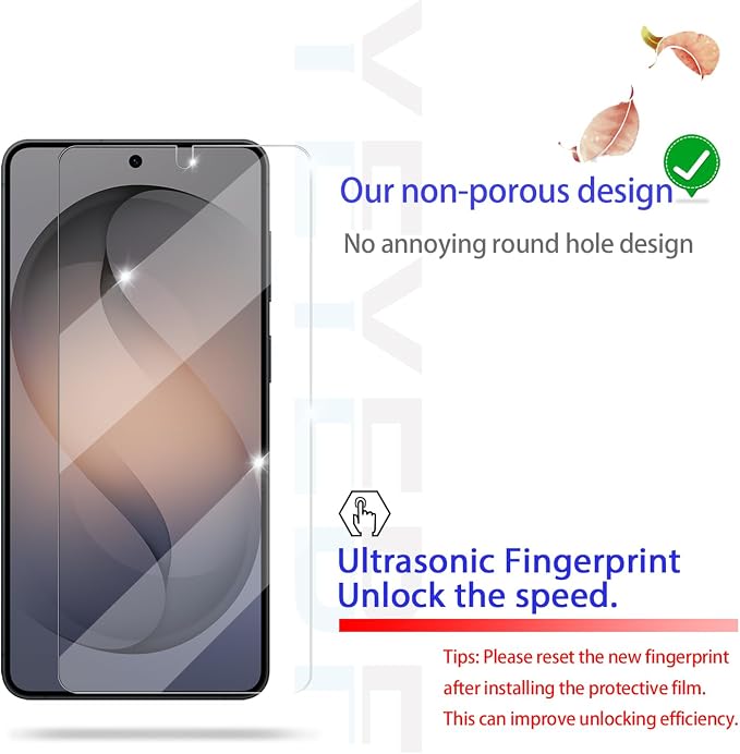 Galaxy S26 Plus Screen Protector + Camera Lens Protector, [2 +2 Pack] [Ultrasonic Fingerprint Unlock] Full Coverage Tempered Glass Screen Protector For Samsung Galaxy S26 Plus / S26+ - Image 4