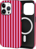 TPU Phone Case for iPhone 15 Pro Max, MagSafe Wireless Charging Compatible, Shockproof Slim Fit Protective Cover with Anti-Yellowing & Raised Camera Protection (Stripes 4, iPhone 15 Pro Max) by Unknown