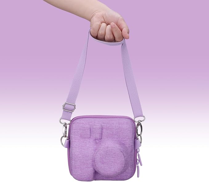 LTGEM Hard Case Compatible with Fujifilm Instax Mini 13, Purple | Fits Fujifilm Instax Mini 13/12/11/10/9, Hard Carrying Travel Camera Bag with Shoulder Strap - Image 4