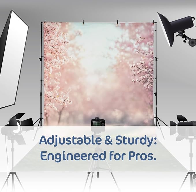 Kate Backdrop Stand Kit for Photography, Heavy Duty Photo Background Stand | 10x8.5ft(WxH) Adjustable Backdrop Stand with 8 Clamps and 2 Sandbags, Back Drop Support System Stand for Parties, Studio - Image 7
