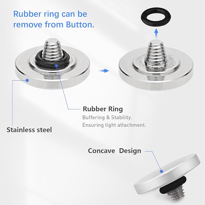 Haoge 12mm Metal Shutter Release Button for Fujifilm XT5 XM5 XT50 GFX100RF XE5 Nikon Zf DF and Leica Q3 43 M10 M-11 Sony rx1r iii Concave Surface Silver,New Version: Diameter 12mm - Image 6