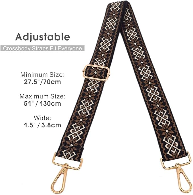 Replacement Purse Strap Shoulder Strap Adjustable Crossbody Strap for Women Crossbody Wide Shoulder Bag - Image 2