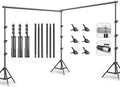 10x20FT Backdrop Support Stand for Photography，Adjustable Width & Length Backdrop Stand Background Support System Kit for Photo Video Studio Shooting, Party, Outdoor, Wedding by BEIYANG