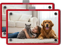 2 Pack Car Picture Holder, Magnetic Sun Visor Photo Clip, Car Picture Frame | 2.36 x 3.54 Red Acrylic Photo Holder, Keeps Photos Secure on your Sun Visor, Personalized Car Interior Display by Nirvany-MakeACoolLifeForU