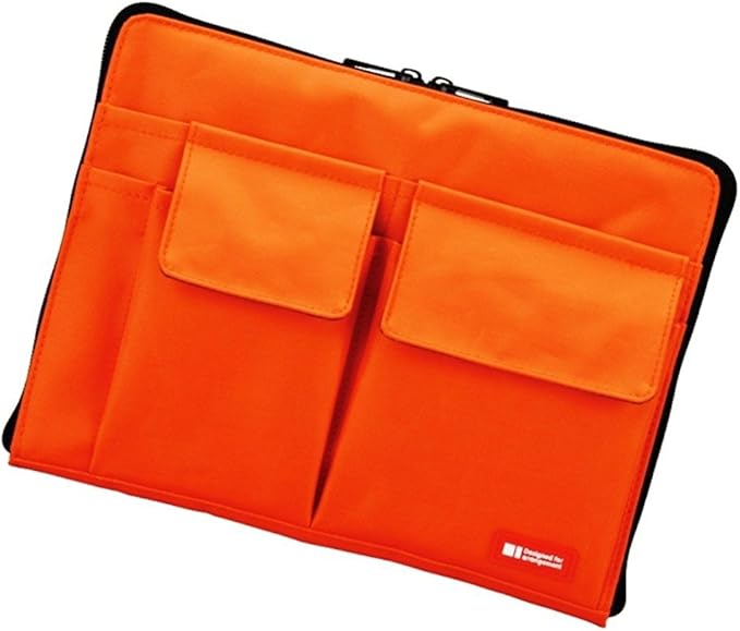 LIHITLAB Bag Laptop Sleeve with Storage Pockets (Bag-in-Bag), 7.1 x 9.8 Inches, Orange (A7553-4) by LIHITLAB