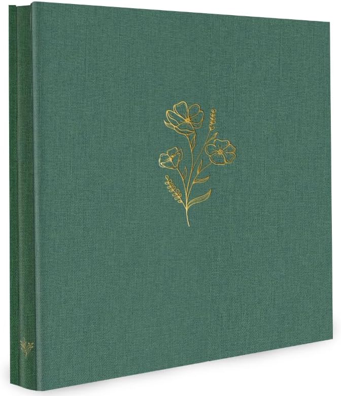 Holoary Photo Album 4x6 500 Photos 5 Pictures Per Page, 500 Pockets Picture Album, Linen Fabric Cover Big Picture Book for Photos, 4x6 Photo Albums for Family Weddings Travel Memories(Dark Green) by Holoary