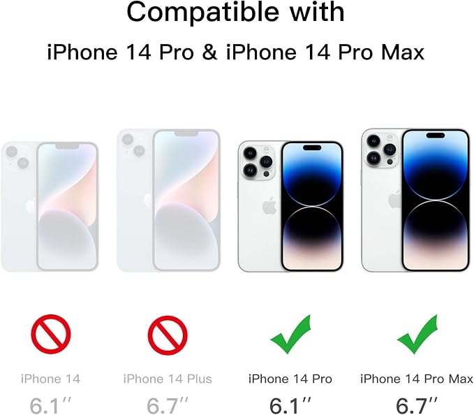 JETech Camera Lens Protector for iPhone 14 Pro/14 Pro Max, 3-Pack | 9H Tempered Glass, HD Clear, Anti-Scratch Protection, Night Shot Compatible, Case-Friendly - Image 2