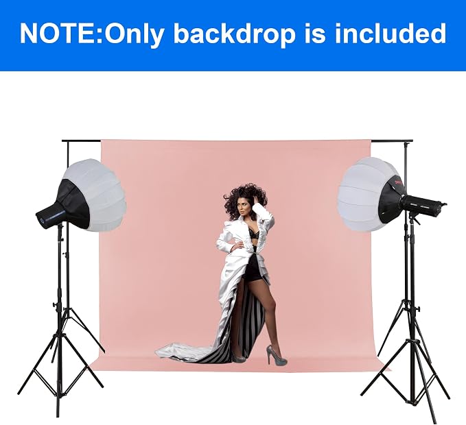 Joccun 10X10FT Dusty Pink Backdrop Background for Photography,Polyester Backdrop Curtain Background Screen for Photography,Photoshoot,Video Recording,Studio(10X10ft, Dusty Pink) - Image 7