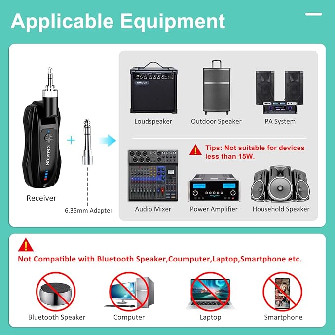 KIMAFUN Wireless Lavalier Microphone System, Wireless 2.4GHz Lapel Mics Handheld Mic 2 in 1 for Teaching, Teachers, Speech, Tour Guiding, Speaker, Amplifier, PA System, Broadcast, KM-G70(2TX1RX) - Image 7