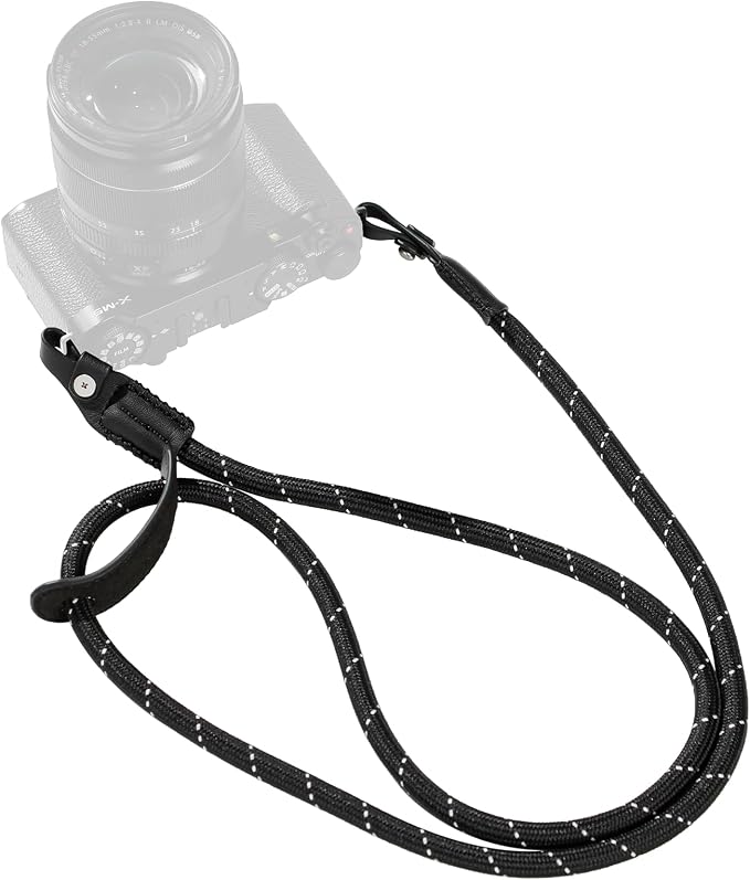 SMALLRIG Rope Camera Neck Shoulder Strap, Adjustable Braided Shoulder Strap with O-Ring and Leather Pad by SmallRig