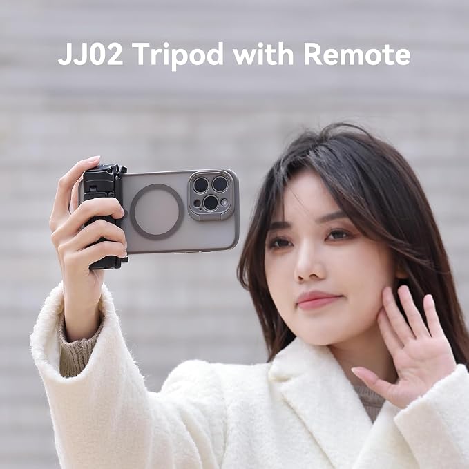 ULANZI JJ02 Selfie Stick Tripod, Portable Pocket Size Phone Tripod Holder | 3-in-1 Mini Phone Grip, Detachable Remote, 2 Cold Shoe, Wireless Shutter for Vlog, Photography, Livestreaming - Image 7