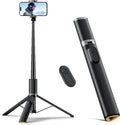 TODI 63" Cell Phone Selfie Stick Tripod, Portable Tripod for iPhone with Wireless Remote, Extendable Smartphone Stand, All-in-1, Compatible with iPhone/Android by TODI