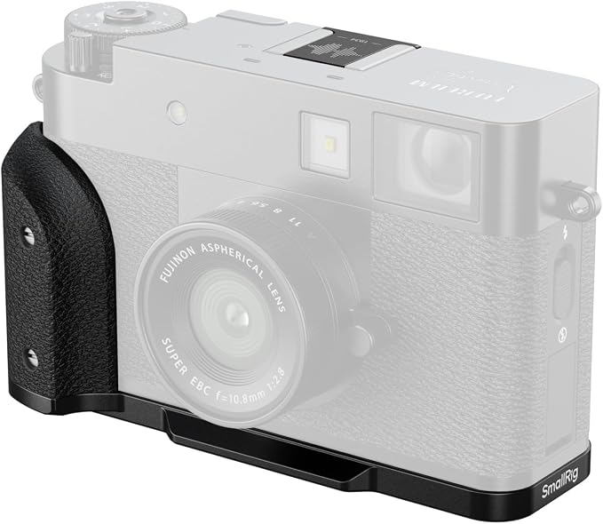 SmallRig X Half L-Shaped Grip for FUJIFILM X Half Camera, Built-in Quick Release Plate for Arca, Lightweight Ergonomic Silicone Handle with Hot Shoe Cover (Black) - 5332 by SmallRig