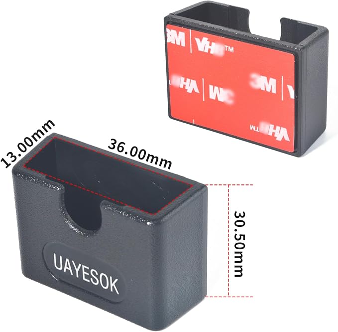 UAYESOK Universal Adhesive CB Mic Mount, Radio Speaker Microphone Holder | Handheld Radio Dashboard Clip, Holding Bracket, For Car Vehicle Trucks - Image 3