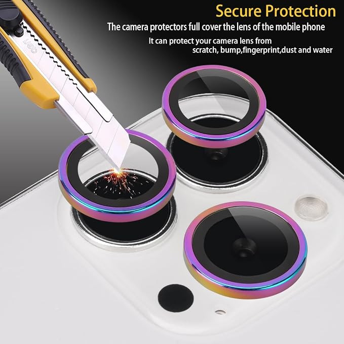Camera Lens Protector for iPhone 16 Pro/16 Pro Max, Colorful | Tempered Glass, Auto-align Tray, Easy Installation, Case Friendly, Anti-Scratch, HD Clear, Ultra Slim - Image 2