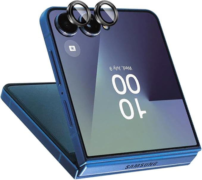 Camera Lens Protector for Samsung Galaxy Z Flip 7,1 Pack | Tempered Metal Glass Camera Cover Film,HD Clear,Anti-Scratch Lens Screen Protector Film,Case Friendly,Black Titanium by Unknown