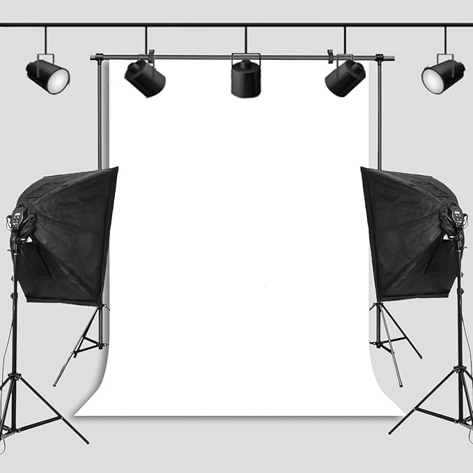 White Photo Backdrop for Photoshoot Solid Color Background 10x20 ft | Photography Studio Photobooth Curtain for Headshot, Homestudio, Portrait, Video, Meeting, Easy to Install, Washable Fabric - Image 6