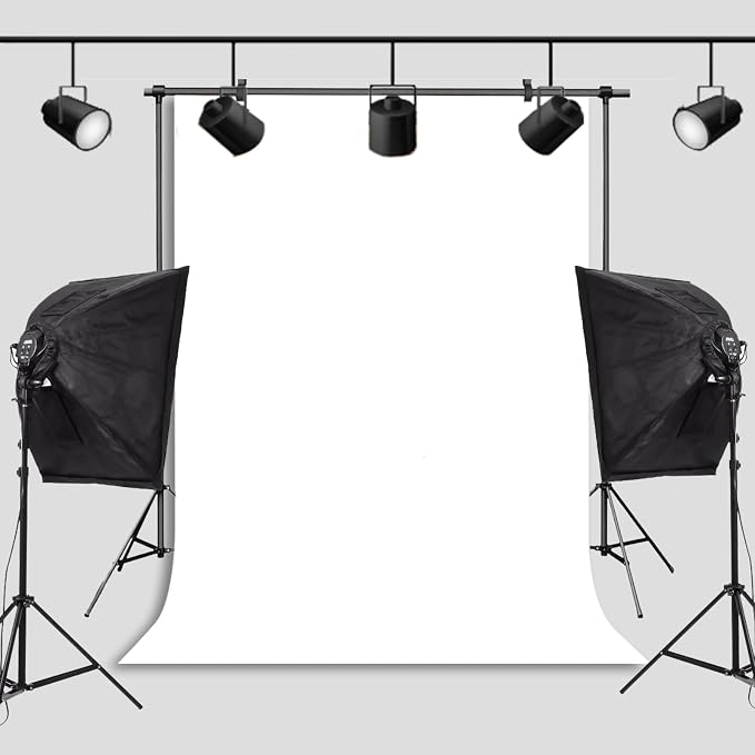 White Photo Backdrop for Photoshoot Solid Color Background 6x9 ft | Photography Studio Photobooth Curtain for Headshot, Homestudio, Portrait, Video, Meeting, Easy to Install, Washable Fabric - Image 5