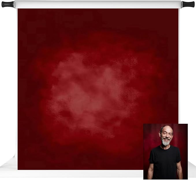 Kate Red Photography Backdrops Abstract Photo Backdrop Poratrait Background for Photoshoot, 8x8ft by KateBackdropforPhotography