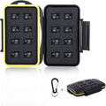 16 Slots Micro SD Card Holder, Micro SD Card Case Micro SD Micro SDHC Micro SDXC Card Storage Micro SD Card Organizer with Carabiner, Water-Resistant Anti-Shock by JJC