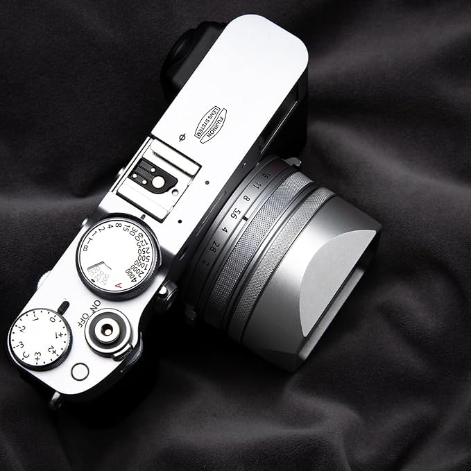 Metal Square Lens Hood (with Cap) with 49mm Adapter Ring for Fujifilm X100V/X100VI Camera Accessories (X100VI-Lens Hood-Silver) - Image 5
