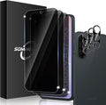 3+3 for Samsung Galaxy A37 5G Privacy Screen Protector Camera Protector | 9H Tempered Glass Cell Phone Protector Camera Lens Protector by SOMINGUIZN