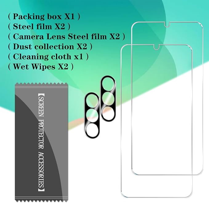 BIGFACE Galaxy A26 Tempered Glass Screen Protector + Camera Lens Protector [2 + 2 Pack][Case Friendly][Anti-Scratch][Ultrasonic Fingerprint Unlock] HD Protective Film for Samsung Galaxy A26 - Image 7