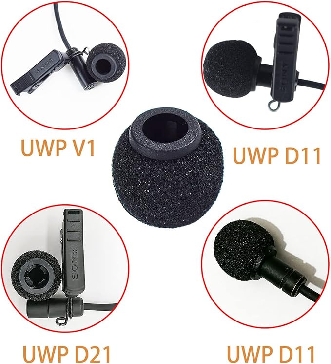 Foam Mic Covers Foam Lavelier Windscreen, Lapel Microphone Foam Cover for Sony Lavalier Microphone Windscreen Replacement Foam Windscreen, Pack of 3 - Image 5