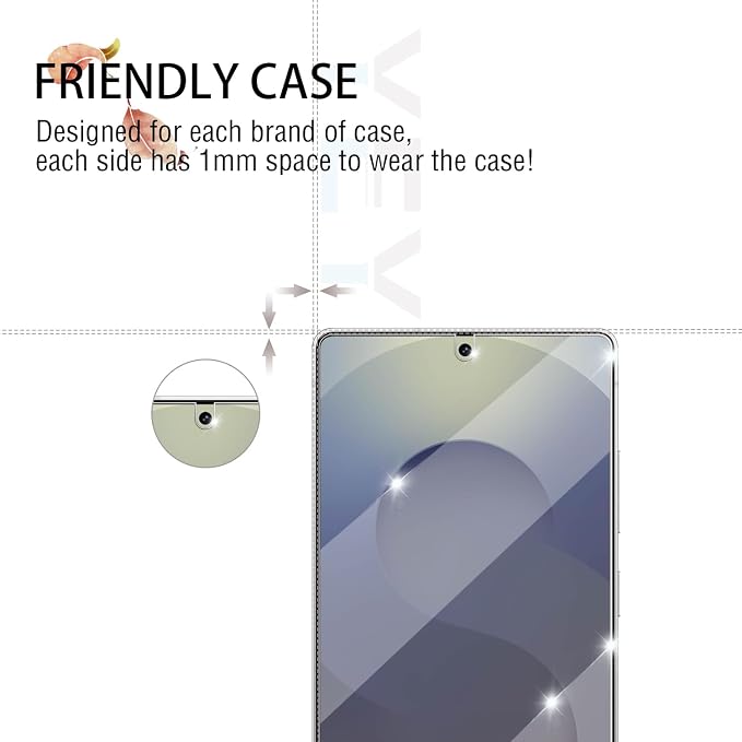 Galaxy S25 Ultra Tempered Glass Screen & Lens Protector 2+2 Pack HD Clear | [Ultrasonic Fingerprint Unlock] [Case Friendly] [Bubble-Free] - Image 5