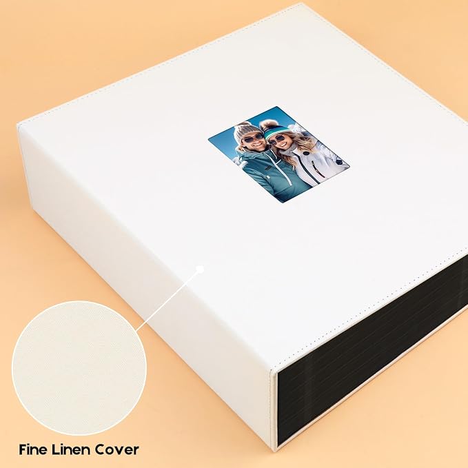 Extra Large Capacity 4x6 Photo Album, Holds 1000 Photos, Beige | Linen Hardcover, Horizontal & Vertical 4x6 Pockets, Removable Acid-Free Pages, Front Display Window, Family, Wedding & Travel - Image 6